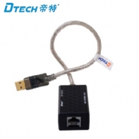 dtech帝特 DT-5015 高速网络延长器 USB2.0 网络信号放大延长器60米 黑色